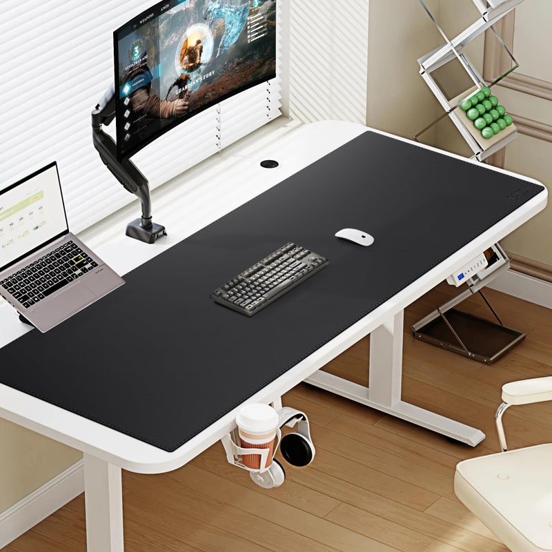 Cacoy Large Desk Pad 48" x 20", Extended Leather Desk Mat Protector, Desk matt for Desktop, Large Gaming Computer Mouse Pad, Office Desk Cover Mat, Waterproof Desk Blotter for Office and Home (Black) - Image 4